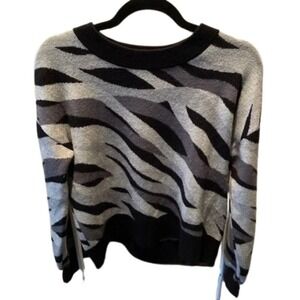 Halogen Black Gray Long Sleeve Sweater SMALL